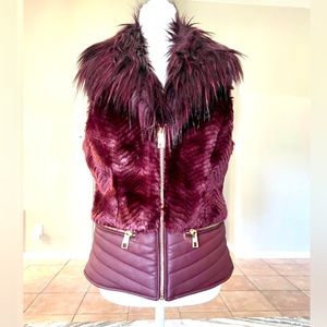 Guess Wine Fur Vest S